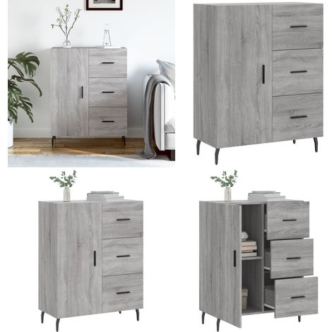 Sideboard Grau Sonoma 69,5x34x90 cm Holzwerkstoff - Schreibtisch - Wohnzimmermöbel - Sideboard - Grau - Holzmöbel - Home & Living (1/5)