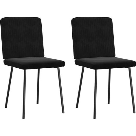 Maison Exclusive - Sedie da Pranzo 2 pz Nere in Velluto (1/5)