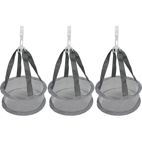 Suspension Séchage Panier Filet 3 Pièces Mini Égouttoir Aéré Anti-Vent Rack Rangement Pinceaux Maquillage Outils (1/5)