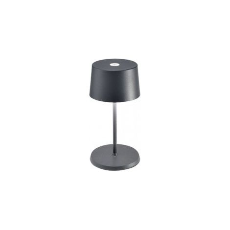 Lampada a led da tavolo Olivia pro mini grigio scuro ricaricabile e dimmerabile