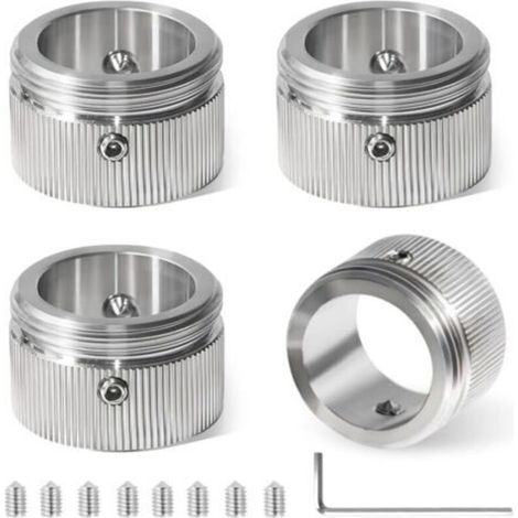 Lot de 4 adaptateurs de thermostat de radiateur M30 x 1,5, en acier inoxydable 304, adaptateur RA/Rav/RAVL, tête thermostatique avec bandes, accessoires de radiateur avec clé hexagonale (1/5)