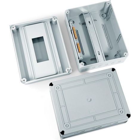 Wasserdichtes elektrisches Außengehäuse, IP65 Aufputz-Verteilerkasten mit 12 Modulen und Klemmen, ABS-Kunststoffoberfläche für den Außenbereich (12 Module) (1/5)