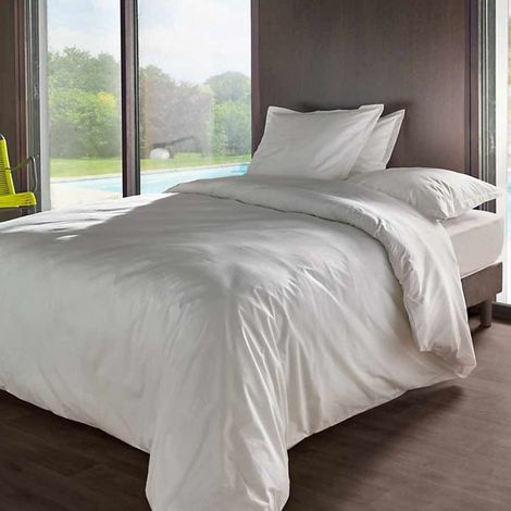 Housse de couette Neige en percale de coton 80 fils 140x200 cm (1/2)