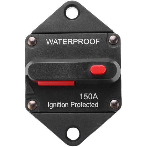 32V DC Circuit Breaker with Manual Reset, Waterproof, for Car, Boat, Truck, Bus, RV, ATV, 150A (1/5)