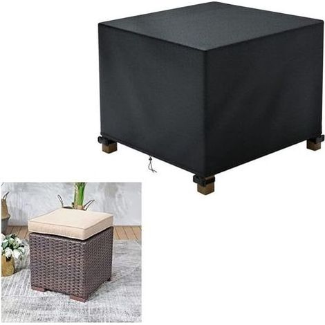 Housse de Protection carrée imperméable et indéchirable en Tissu Oxford 420D avec Boucle et Bande réfléchissante, pour Meubles de Salle à Manger, Tables Basses, chaises… (1/5)