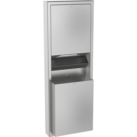 KWC AR Papier-Abfall-Kombi, RODAN, Edst.,  411x1148x171 mm, Aufputz, ca. 23 l