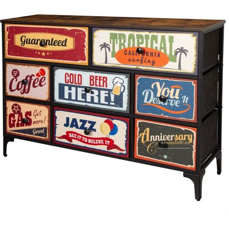 Cassettiera Max Home Vintage 103 x 77 x 30 cm (1/5)