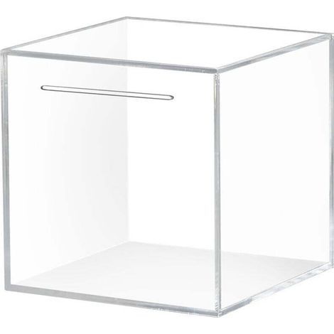 Tirelire en Acrylique, Tirelire Transparente, des Gamins Tirelires Qui Ne Souvre Pas, Tirelire Enfant Adulte Filles Garçons Cadeau danniversaire - 12×12×12 cm (1/4)