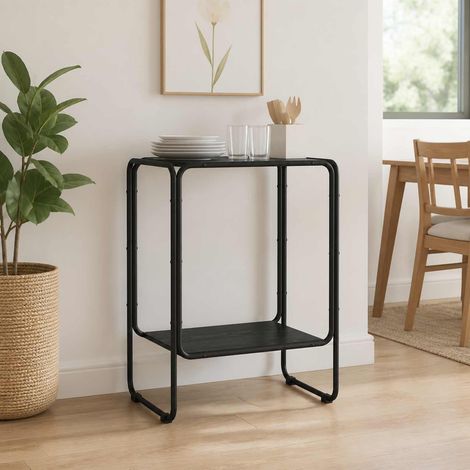 vidaXL Buffet Chêne noir 60 x 38 x 75 cm Bois d'ingénierie (1/5)