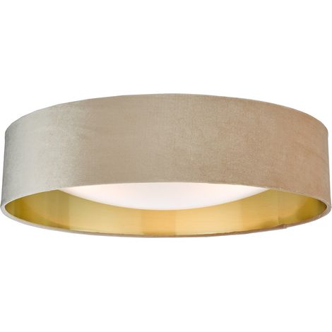 Nysa Abat-jour Cylindrique 3 Lumières Flush Velvet Taupe 60Cm (1/5)
