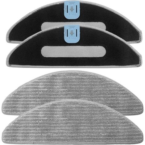 4 pièces Chiffon Rechange pour iRobot Combo i8 / i8+ / i5 / i5+ / j5 / j5+ aspirateur Robot Accessoires, tampons de vadrouille en Microfibre lavables et réutilisables (1/5)