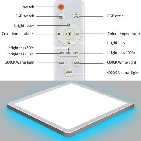 Ortviai Plafonnier LED RGB+CCT avec Télécommande Bluetooth, Dimmable Infiniment, 24W + 5W, Blanc (1/4)