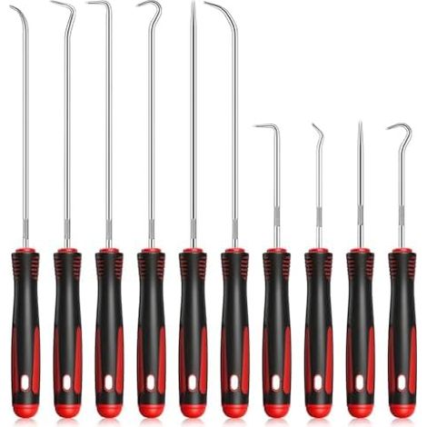 Lot de 10 crochets et précision - Rouge Outil universel Pour joints toriques Joint torique voiture démontage (1/5)