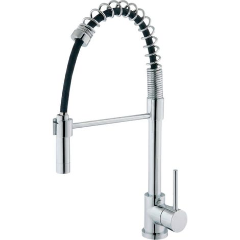 Hochdruck-Wasserhahn mit abnehmbarer Handbrause 1 Strahl, verchromtes Messing