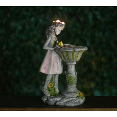 Solar Fairy Garden Statue LED Light