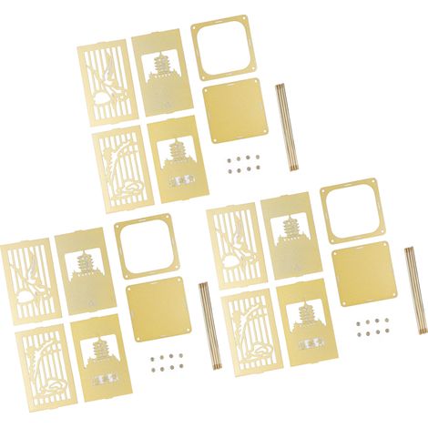 Stifthalter Gold Einzigartiges Design Chinesischer Turm Einfache Montage Oberflächenveredelung Metall Stifthalter für Schreibtisch Büro Zuhause Schule (1/5)