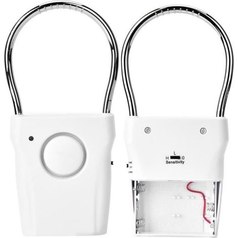 Alarme antivol pour porte et fenêtre - Capteur tactile 120 dB - Blanc - Sécurité pour maison et appartement (1/4)