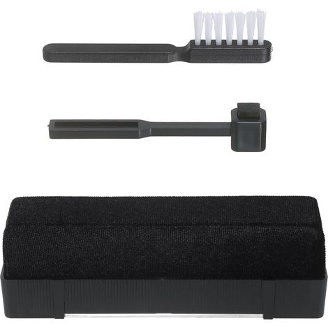 Kit de nettoyage 3 en 1 pour platine vinyle avec brosse en velours, brosse en fibre de carbone et brosse universelle pour phonographe, platine, DVD et disque VCD. (1/3)