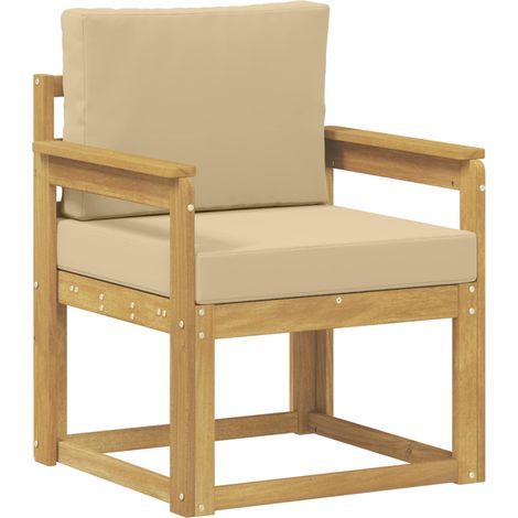 2 Pezzo Set di divani da esterno Poliestere Bianco e Beige vidaXL