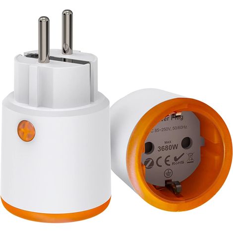 Smart Power Plugs - Zigbee Smart Plug with Metering and Timer Function, Tuya App Control, Push Notification, Zigbee Hub Required, 16A Socket, Work with Alexa, Google Home (1PCS) (1/5)