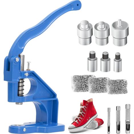 Kit de pinces à œillets avec 1500 œillets (diamètre intérieur 6 mm, 10 mm, 12 mm) et 3 matrices - Presse à œillets - Presse à boutons pression (1/5)