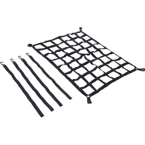Filet de Ramassage Robuste-Filet de Ramassage de Panier de Galerie de Toit Multifonctionnel Robuste à Forte Charge avec- de Lit de Camion (50" x 42") (1/4)