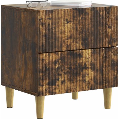 Maison Exclusive - Nachttisch Geräucherte Eiche 62 x 34,5 x 47,5