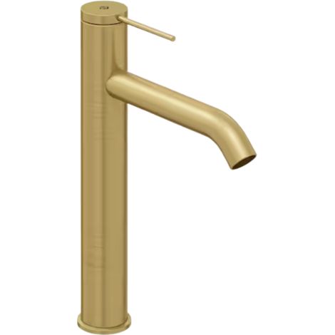 Mitigeur lavabo bec haut JACOB DELAFON Grands Boulevards sans vidage Laiton brossé (1/4)