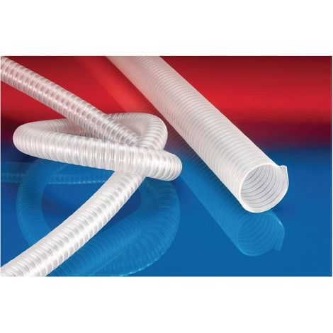 Tuyau d’aspiration et de convoyage (FDA) BARDUC® PUR-INOX 382 FOOD-AS D. int. 65 mm D. ext. 73 mm L. 10 m (1/4)