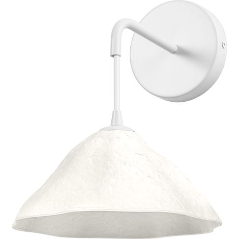 OSRAM Applique murale Decor Lotus Leaf blanche en métal et papier mâché, E14, longueur 219 mm, abat-jour en matériau recyclé, durable grâce à sa source lumineuse remplaçable, montage simple (1/5)
