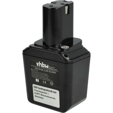 vhbw 1x Batterie compatible avec Bosch série PSR 1ère génération outil électrique (2100 mAh, NiMH, 9,6 V)