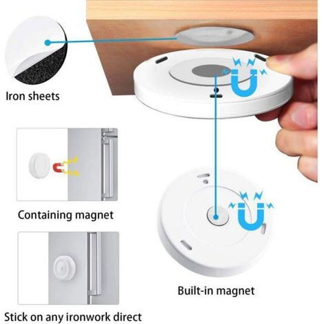 Lampes à détecteur de mouvement, lot de 3 veilleuses LED, éclairage intérieur à piles, appliques murales couloirs (1/4)