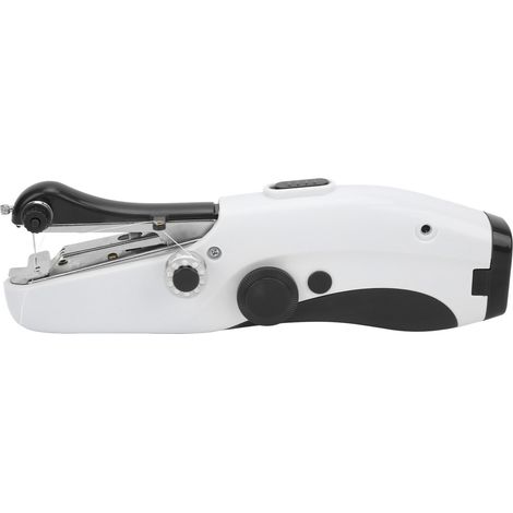 Mini machine à coudre électrique portable à double aiguille, petite taille, adaptée aux tissus épais, légèrement noire. (1/5)