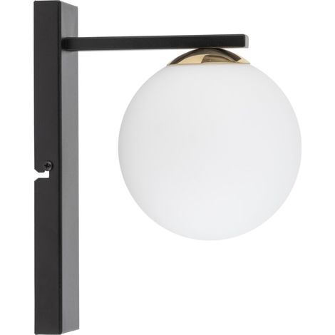 Applique noire Silia globe verre blanc G9 12W Sigma (1/3)
