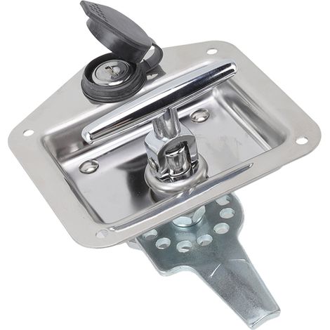 Poignée à loquet en acier inoxydable poli pour boîte à outils, serrure de coffre de camion et armoire électrique, fermeture robuste. (1/5)