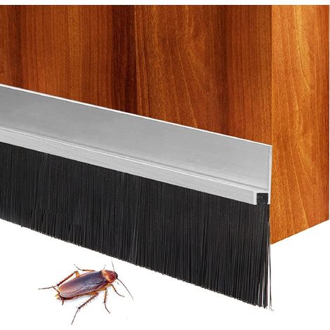 Youyijia Bürstendichtung 50x1500mm Streifenbürste Türbürste Abdichten Alu Roßhaar Türbodendichtungsbürste Insektenversiegelungsbürste für Insekten- und Windschutz