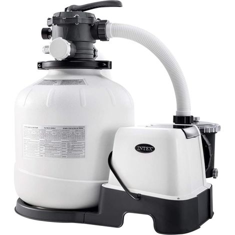 Intex Pompa a Sabbia con Generatore Salino di Cloro Krystal Clear 10.000 Lt/h Art. 26680 - Intex Pompa a Sabbia con Generatore Salino di Cloro Krystal Clear 10.000 Lt/h Art. 26680 - Confezione Da 1 P (1/10)