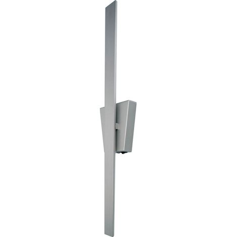Applique Murale LED Intérieur Design Linéaire en Métal et Plastique Nickel Mat 62x10x4,5 cm - PANGIVO (1/5)