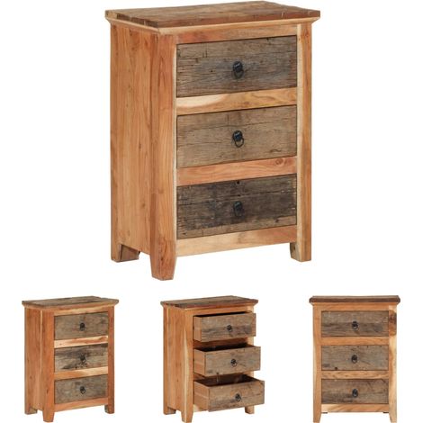 The Living Store Beistellschrank 55x33x75 cm Massivholz Akazie - Sideboards (1/5)