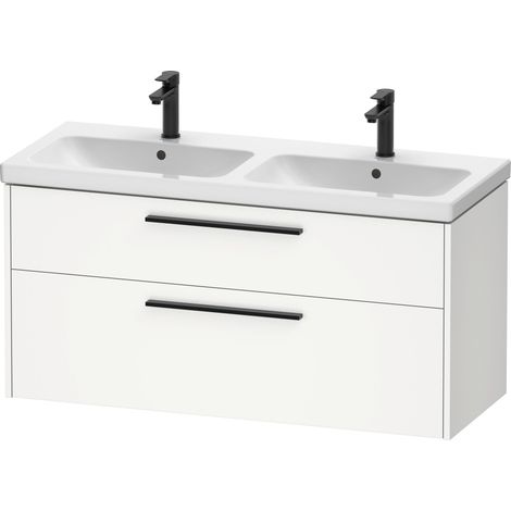 Duravit D-Code Waschtischunterbau 118,4 cm, 2 Auszüge, Griff diamantschwarz (1/5)