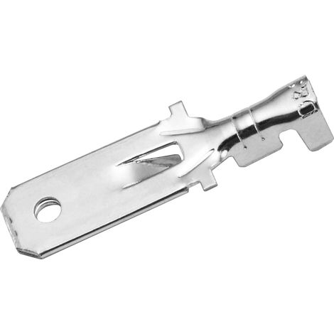 Pelle mâle à sertir rapide sertissage cosses 6,3 mm connecteur non isolé 100 pièces (1/5)