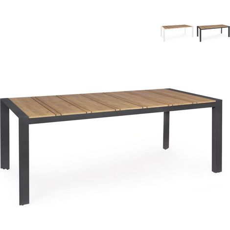 Table de jardin en aluminium 198 x 100 Elias YES - Noir (1/5)