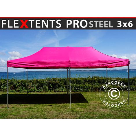 Pop up gazebo FleXtents PRO Steel 3x6 m Pink