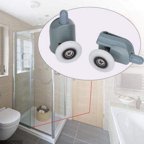 Edelstahl-Bodenrollen für 5-6 mm dicke Glasschiebetüren für Badezimmer (1/5)