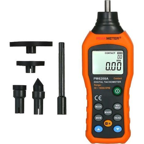 Wide Measuring Range Digital Tachometer 50 19999 RPM LCD Speedometer (1/5)