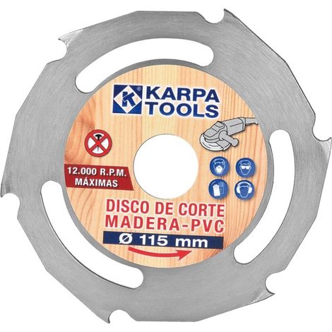 DISCO CORTE PARA MADERA-PVC 115 MM - KARPA