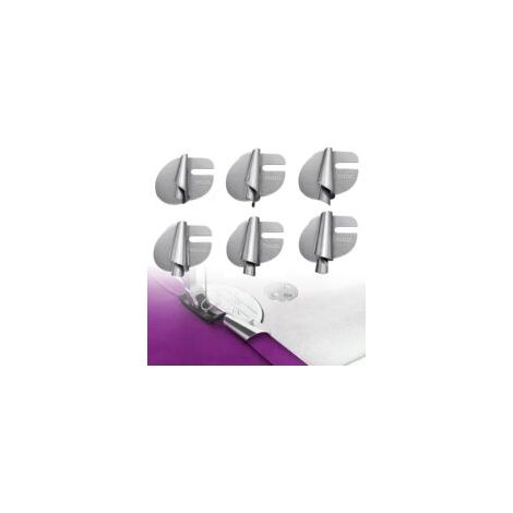 Pied D'Ourlet Roulé à Coudre,6 pcs Sewing Rolled Hemmer Foot,Reliure pour Machine à Coudre,Ourlet Roulé Pied Presseur,Machine à Coudre Reliure,Pied pour Ourlet Roulé 3-8 mm pour Industrielle-Crezuo (1/5)