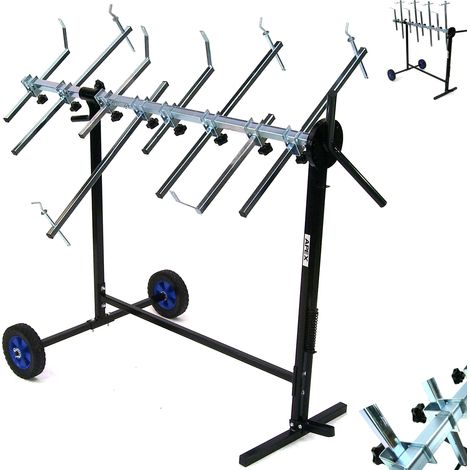 Drehlackierständer 8-Armig 360° Lackierständer Lackierbock Drehgestell fahrbar 06322