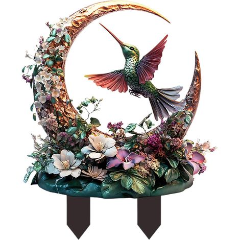 für den Garten Gartenpfähle für Vögel Skulptur Rasen