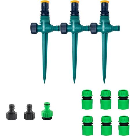 Set 2 Arroseur,Arrosage automatique,Raccord tuyau 1/2,Irrigation pelouse,Jardin (1/5)